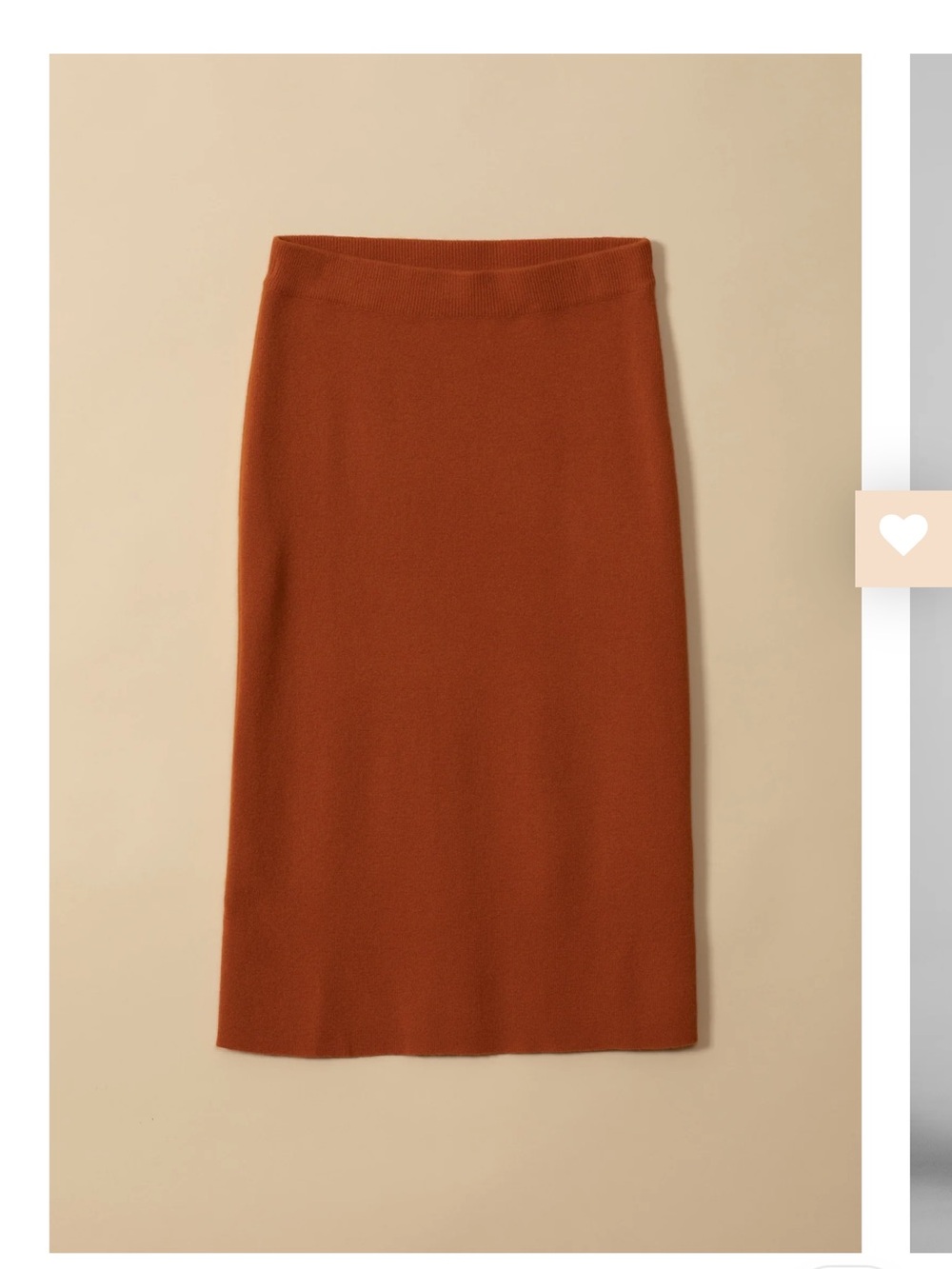 Ca Va De Soi Lizea Saffron Rib-Knit Midi Skirt